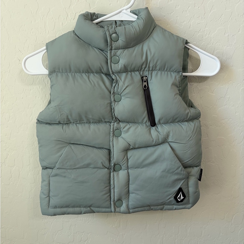 Volcom Kids Light Sage Green Puffer Vest